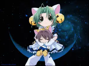 kosmoas, dziewczyny, Digi Charat, dzwonki, księżyc