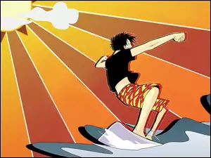 człowiek, One Piece, serfer