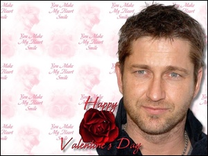 róża, Gerard Butler, niebieskie oczy