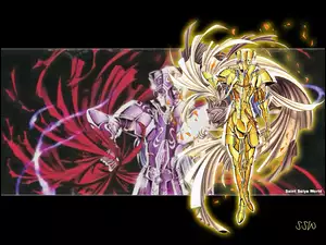 Saint Seiya, złoto, postać, twarze