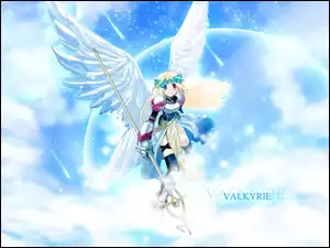kobieta, Ragnarok, magia, kij, skrzydła