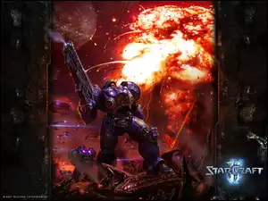postać, Starcraft 2, robot, wybuch