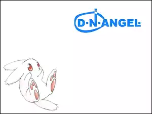królik, D N Angel, napis