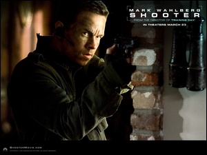strzelec, lornetka, Mark Wahlberg, Mark Wahlberg, Shooter, mur