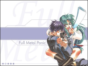 tasak, Full Metal Panic, kobieta, facet, pistolet