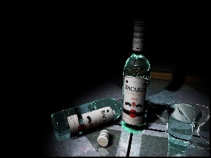 butelki, Rum, Bacardi