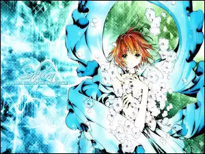 Tsubasa Reservoir Chronicles, smutna, kwiaty, dziewczynka