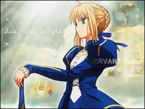 Fate Stay Night, suknia, kobieta, Saber