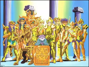 Saint Seiya, kolumny, gold, ludzie