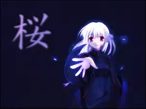 dziewczyna, napis, Fate Stay Night