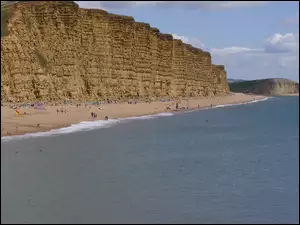 west bay.uk Anglia, morze, klif, plaża