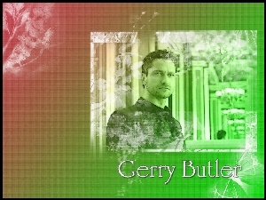 Gerard Butler, czarny strój