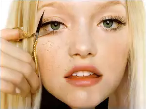 rzęsy, Gemma Ward, nożyczki