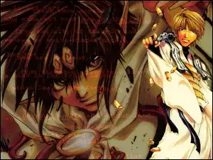 łuski, Saiyuki, pistolet, ludzie, naboje