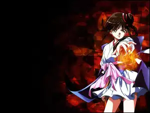 Vampire Princess Miyu, wstążka, dziewczyna, szlafrok