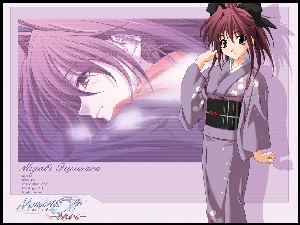 kimono, Memories Off, kobieta