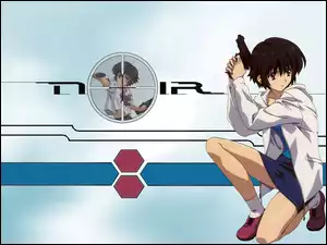 Noir, kobieta, pistolet, celownik