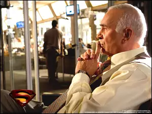 krawat, Superman Returns, siedzi, Frank Langella, myśli