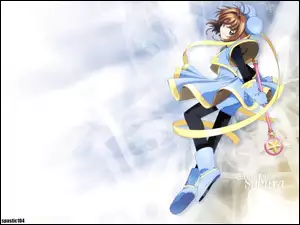 Cardcaptor Sakura, kij, dziewczyna, szarfa