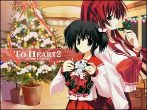 wianek, To Heart, choinka