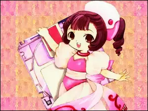 Chobits, czapka, dziewczyna, dyskietka