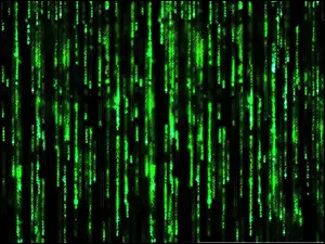 Matrix, kreski, tło, zielone