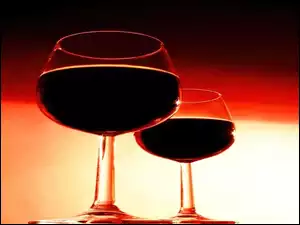czerwone wino, Wina, lampki