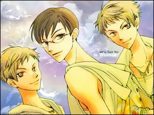 okulary, Ouran High School Host Club, ludzie