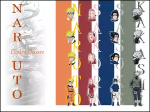 ludzie, Naruto, twarze