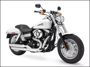 Harley Davidson Fat Bob, Biały, Chopper