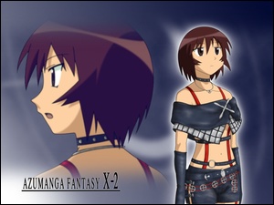 ludzie, twarz, Azumanga Ff, napisy, postać, kobieta