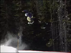 Snowbording, snowboardzista, deska , śnieg