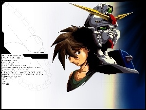 maska, Gundam Wing, twarz