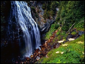 Góry, Wodospad, Zbocze
