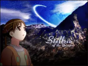 Uchuu No Stellvia, niebo, dziewczynka, planeta