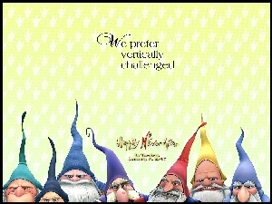 Happy Wkręt, krasnale, czapeczki