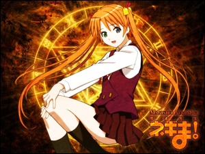 Mahou Sensei Negima, symbol, kobieta, gwiazda