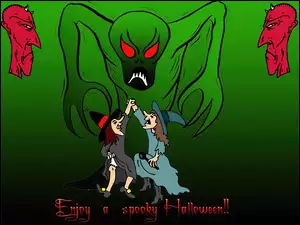 Halloween, zielona zjawa