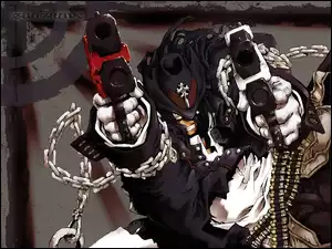 Gungrave, broń, osoba, łańcuchy