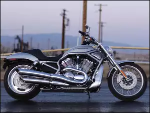 Srebrny, Harley Davidson V-Rod