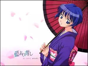 Ai Yori Aoshi, napisy, dziewczyna, parasol