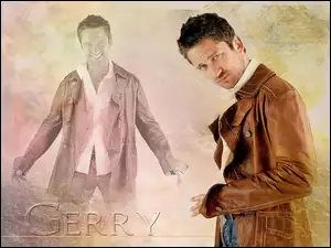Gerard Butler, skórzana kurtka