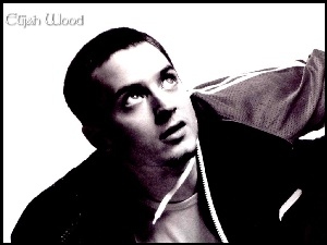 czarna bluza, Elijah Wood, twarz