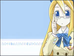 Disgaea, dziewczyna, mundurek, okulary