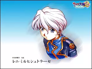 niebieskie oczy, Sakura Wars, białe włosy