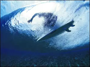 Surfer, Morze, Fala