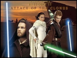 Natalie Portman, Star Wars, laser, budynek, Hayden Christensen