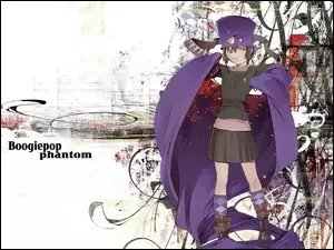peleryna, Boogiepop Phantom, pisanina, dziewczyna, czapka