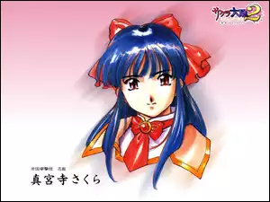 kokarda, Sakura Wars, niebieskie włosy
