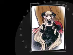 czarna suknia, Chobits, kobieta